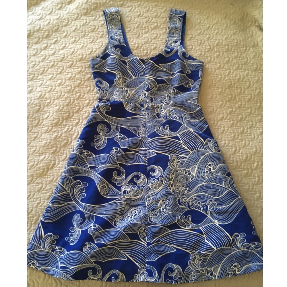 Plenty by Tracy Reese blue waves dress